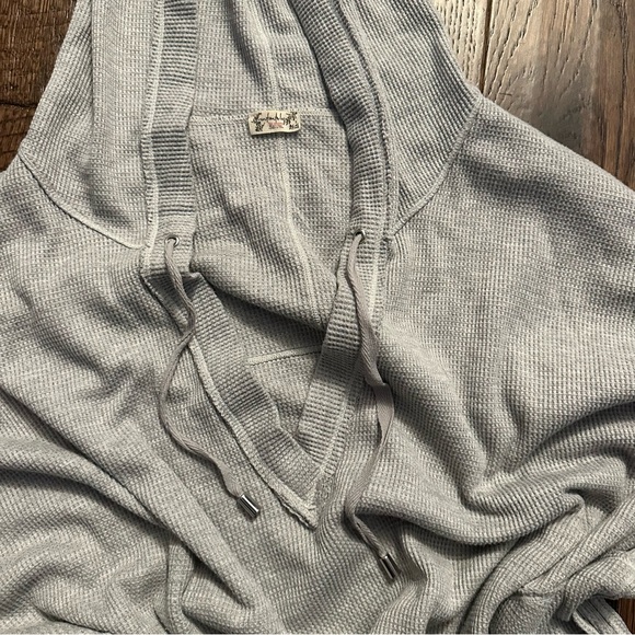 Free people waffle knit oversized hoodie - Picture 7 of 8